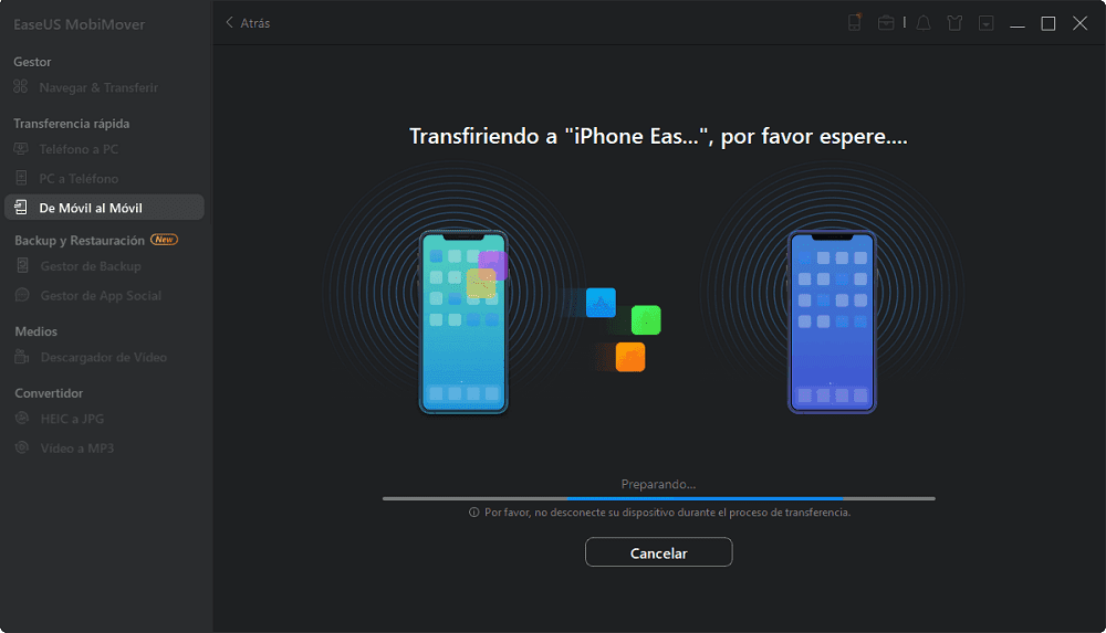 transferir datos de un teléfono a otro